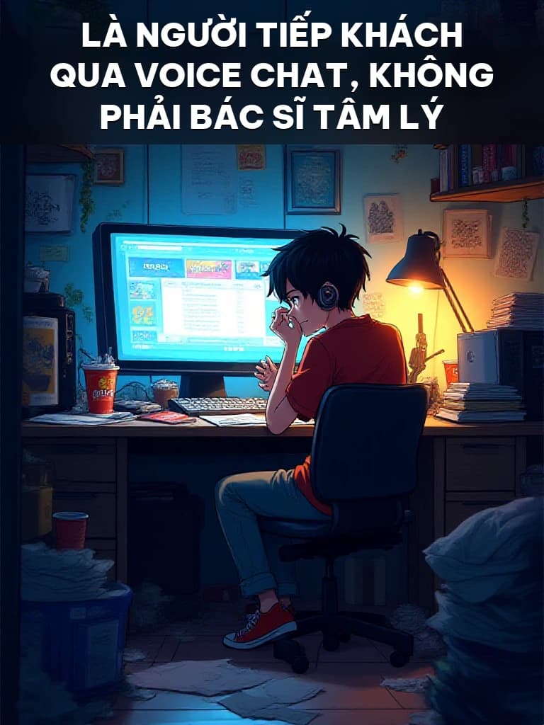 Là Người Tiếp Khách Qua Voice Chat, Không Phải Bác Sĩ Tâm Lý - Cover image