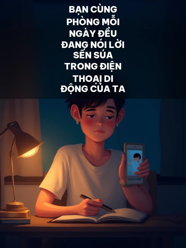 Bạn Cùng Phòng Mỗi Ngày Đều Đang Nói Lời Sến Súa Trong Điện Thoại Di Động Của Ta - Cover image